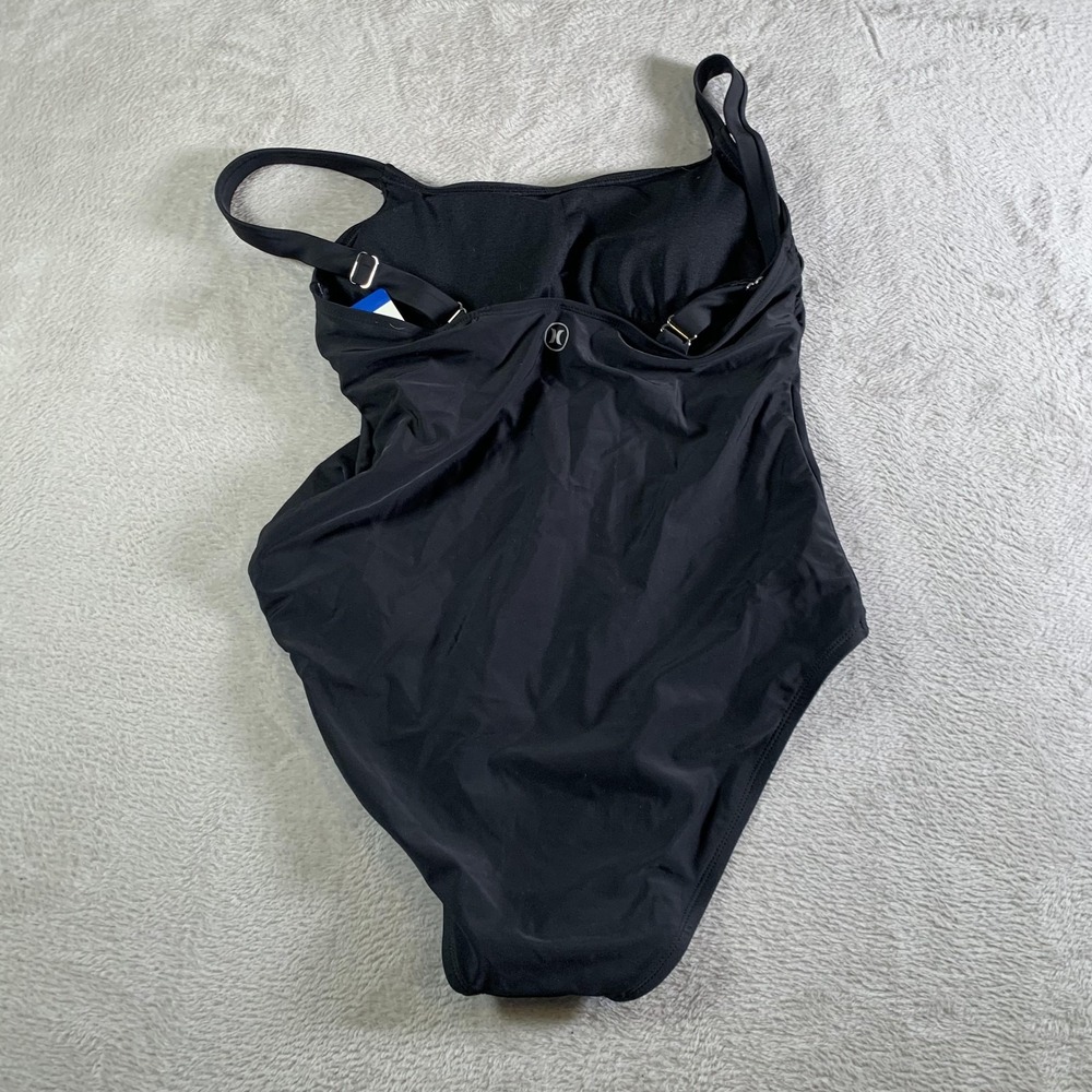 Hurley Swimsuit Womens Large Black One Piece UPF 50+ Adjustable Straps‎ NEW - Picture 10 of 11